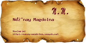 Nánay Magdolna névjegykártya