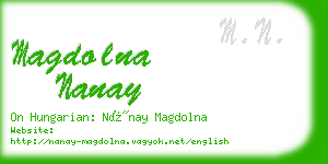 magdolna nanay business card